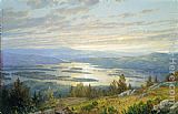 William Trost Richards Canvas Paintings - Lake Squam from Red Hill